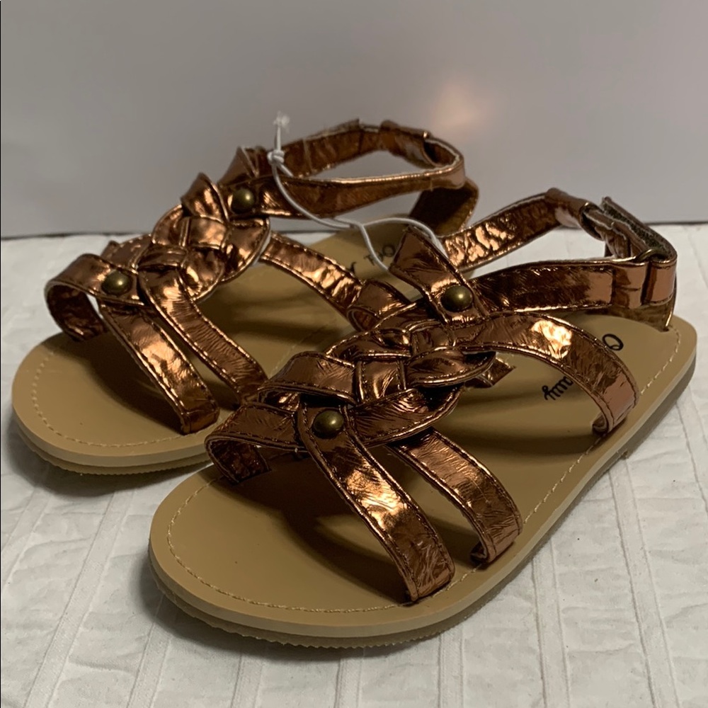 US8 NEW Copper Braided Sandals by Old Navy